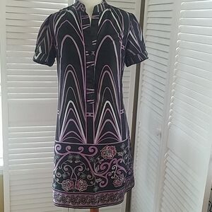 ANTHROPOLOGIE GORGEOUS 100% SILK FULL BUTTON FRONT SHIRT MIDI DRESS CHIC SEXY